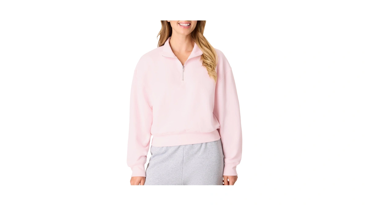 Hanes Women's Quarter-zip Pullover, Ecosmart Fleece Pullover Shirt, Cotton Blend