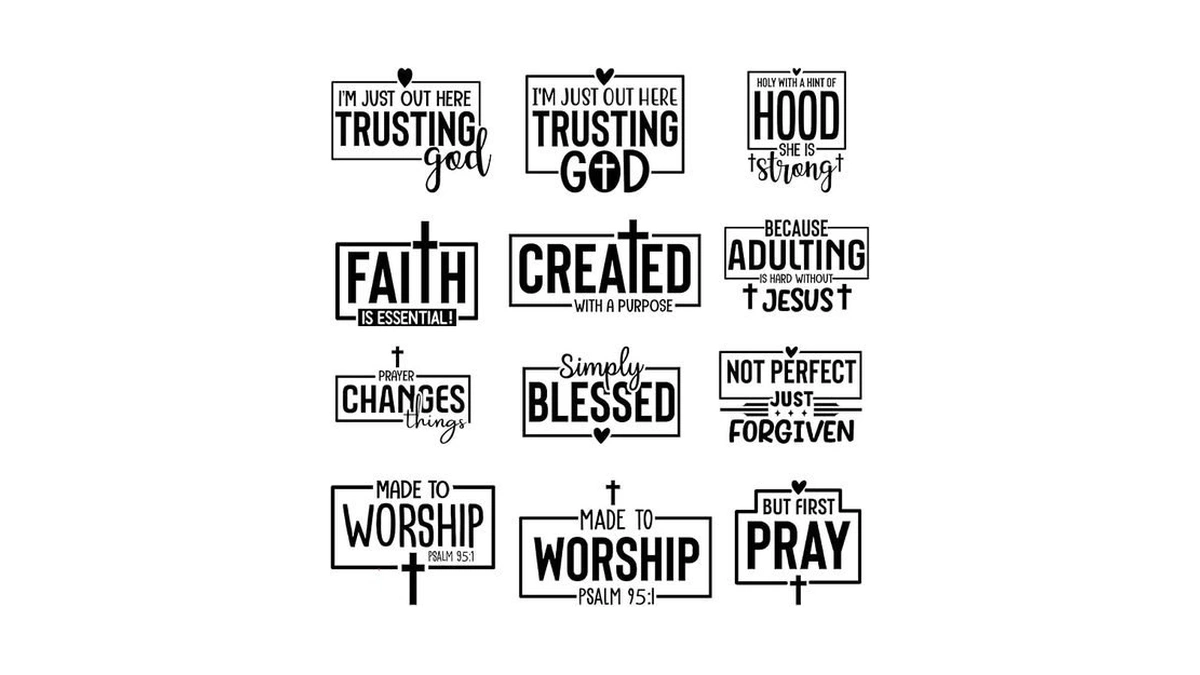 12pcs Bible Verse Jesus God Iron On Decals For Clothing