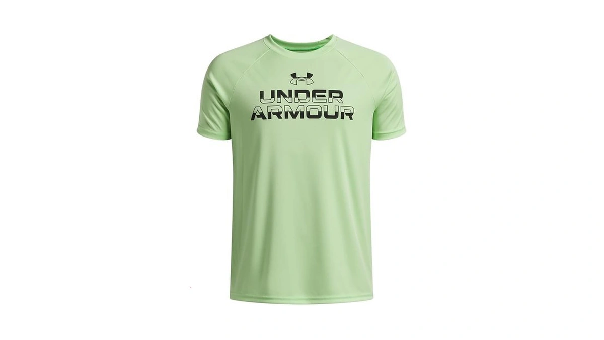 Under Armour Boys' Tech Split Wordmark Short Sleeve T Shirt,