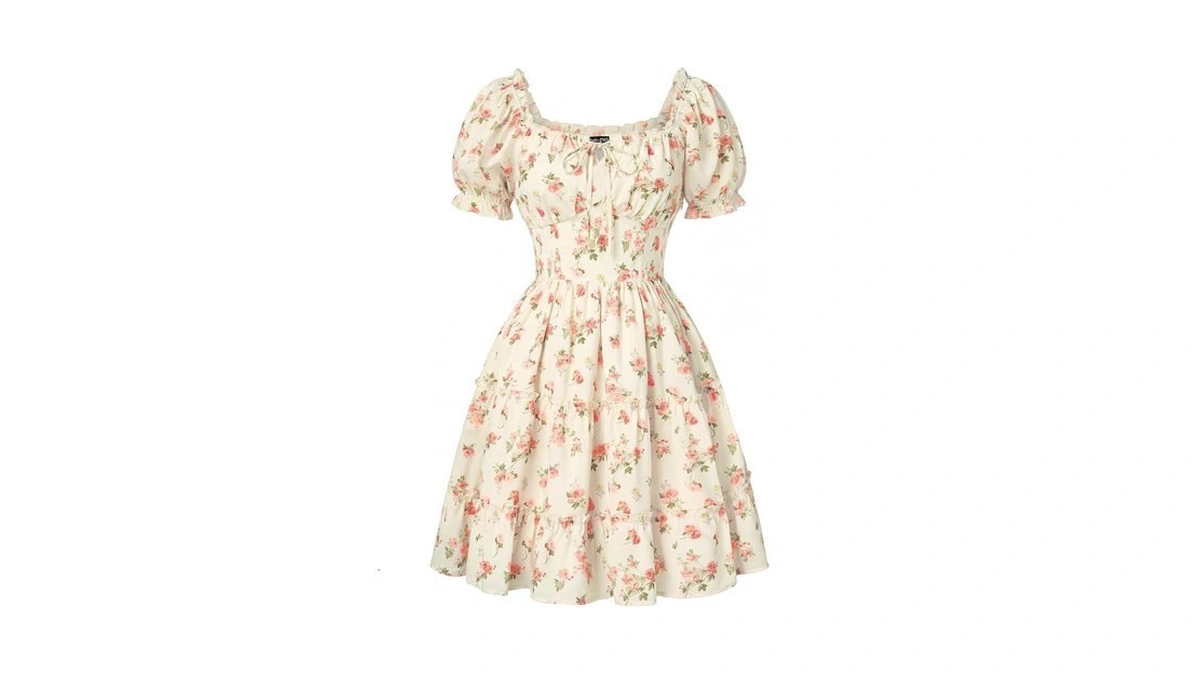 Scarlet Darkness Floral Corset Mini Dress Women Teen Summer Off