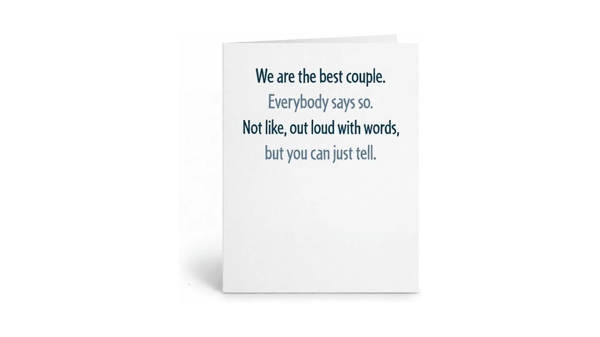 Modern Wit Funny Anniversary Cards For Him Or Her, Single