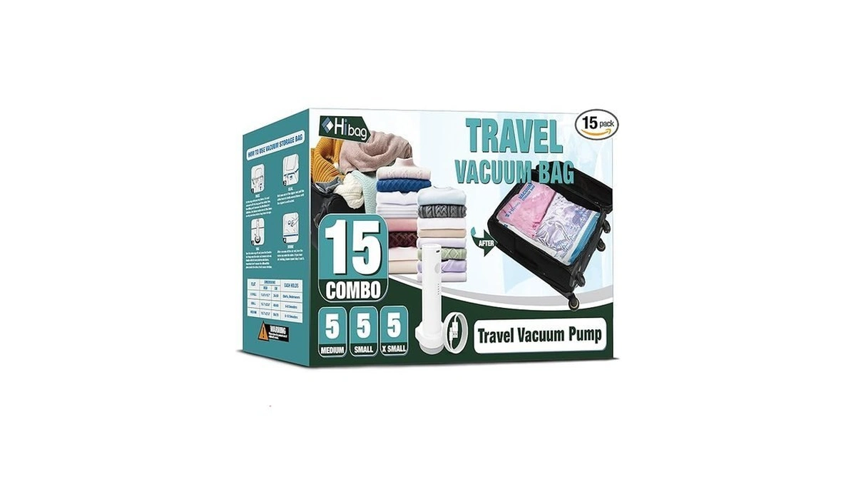 Travel Vacuum Bags With Electric Pump, Vacuum Travel Bags For