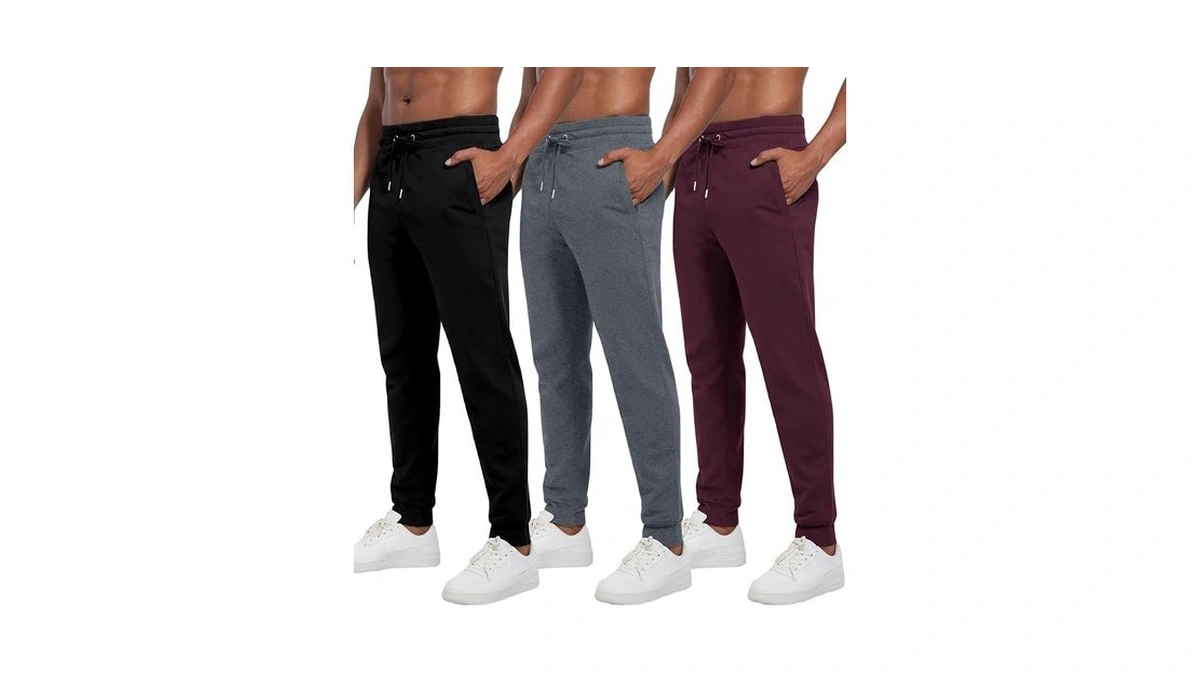 White Peak Trading Company Mens Sweatpants With Pockets, 3 Pack