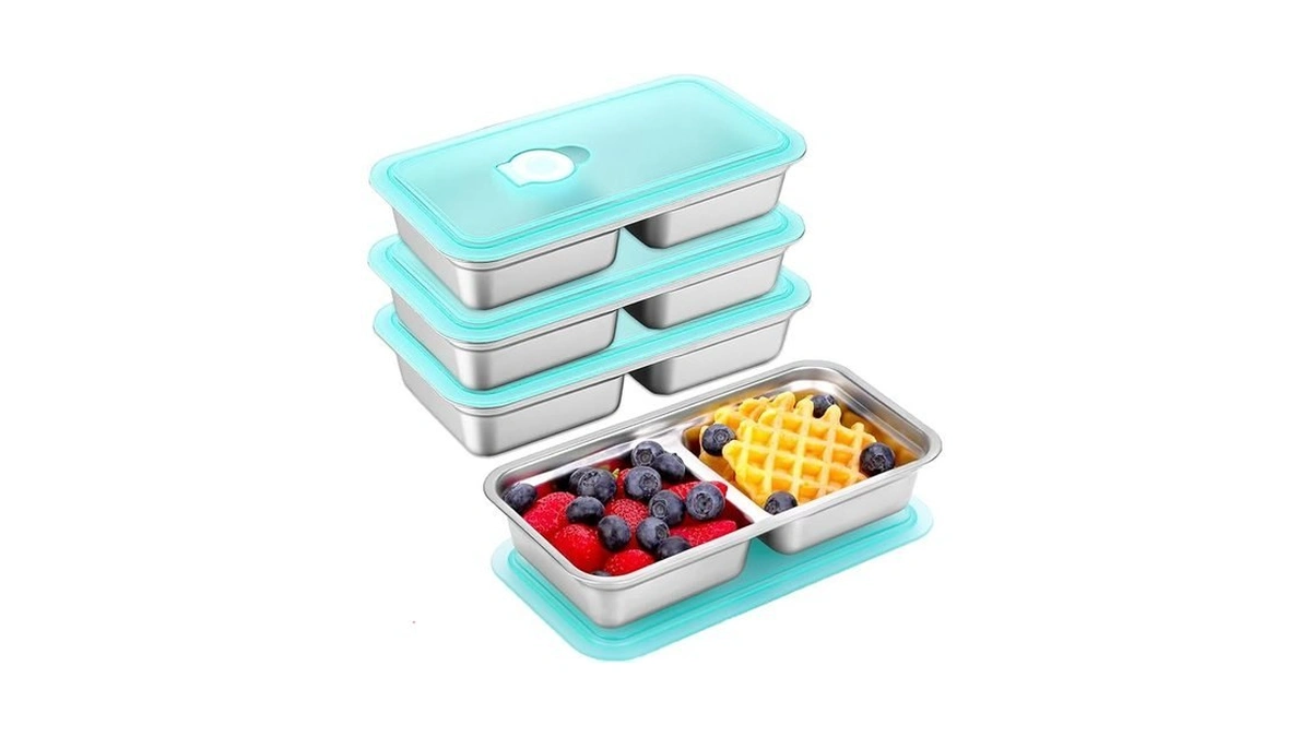 Ertudasu 4 Pack Grab And Go Snack Containers Reusable, Stainless