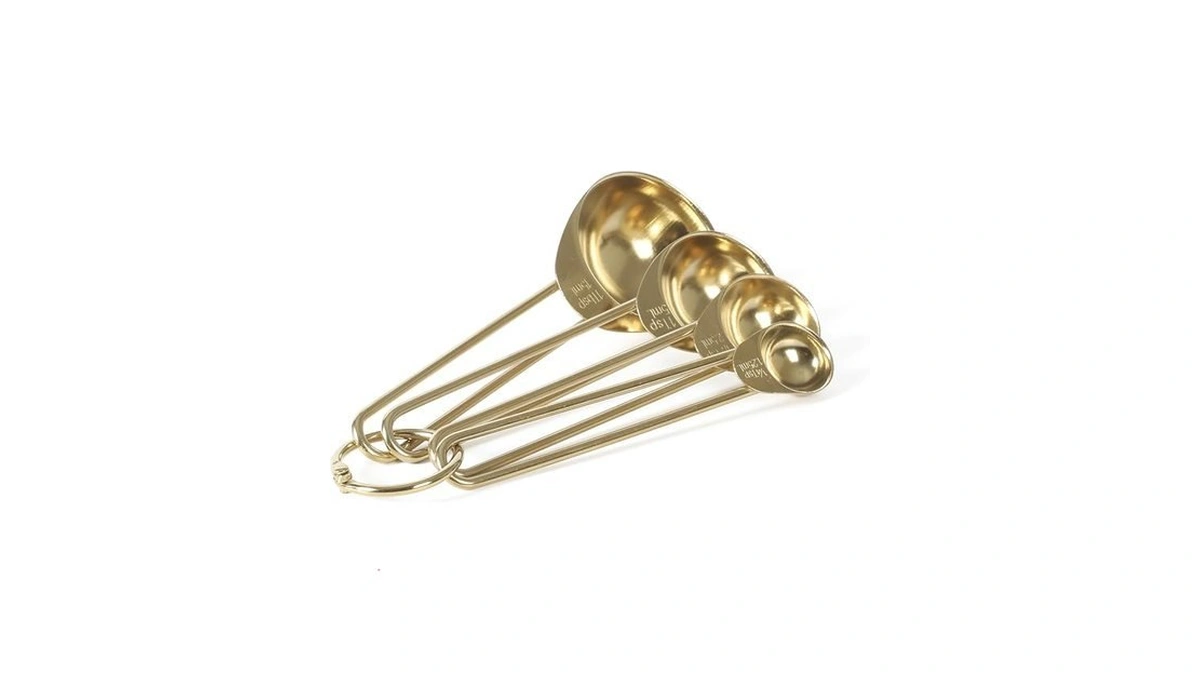 Martha Stewart Richburn 4-piece Gold Stainless Steel Measuring Spoons Set