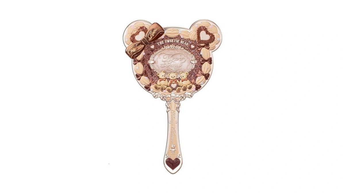 Flower Knows The Sweetie Bear Hand Mirror,vintage Portable Handheld Mirror,fancy