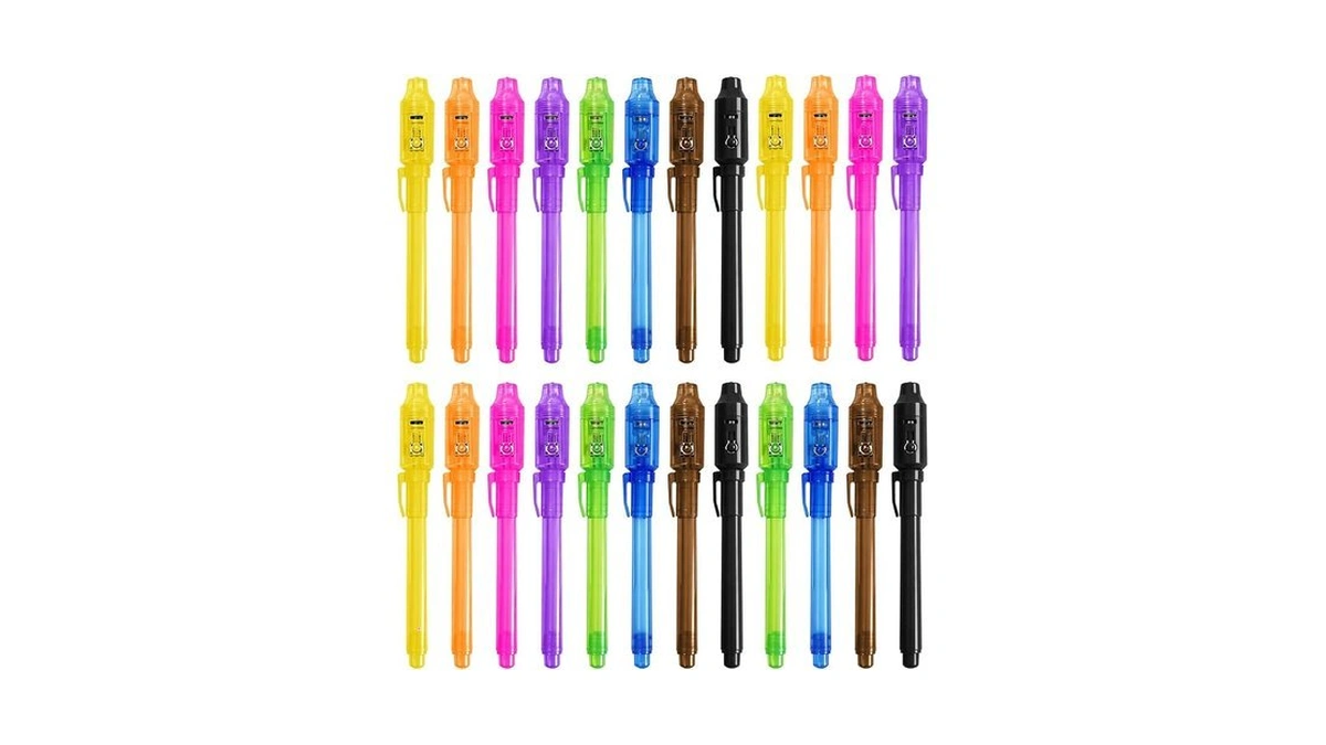 Gukazh 24 Pack Invisible Ink Pen Spy Pen With Uv