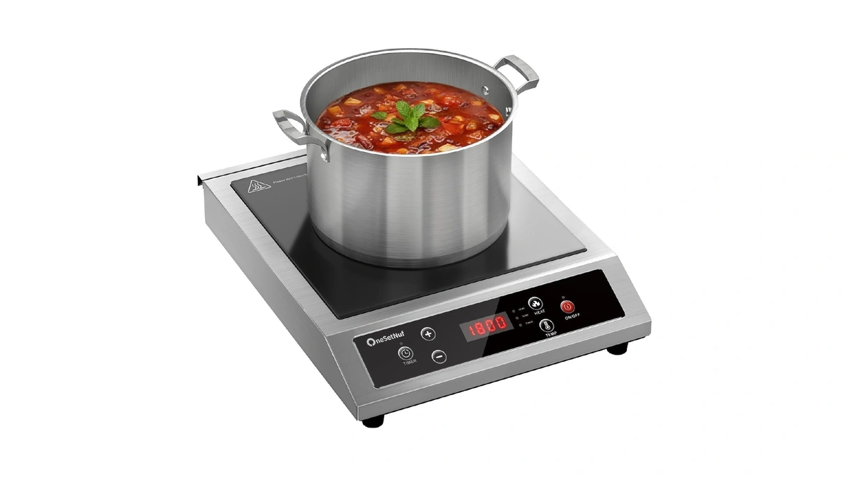 Stainless Steel Induction Cooktop, Professional-grade Portable Induction Burner With Precise