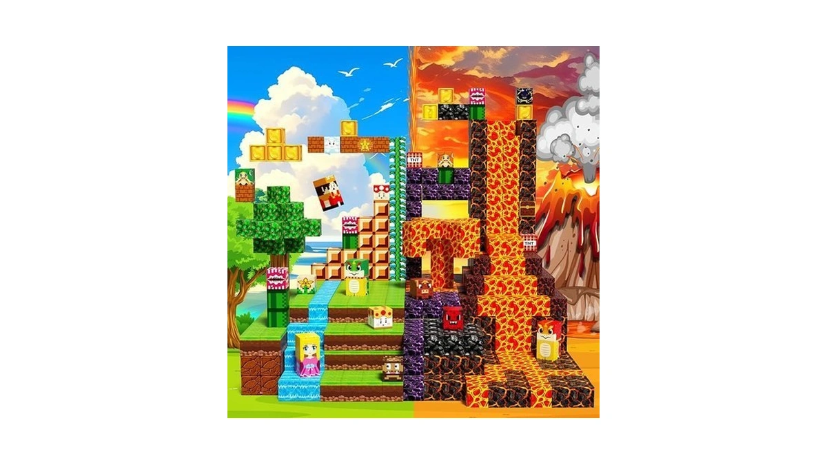 Magpixel Magnetic Blocks Building Toys: Upgraded Adventure Magnetic Building Blocks