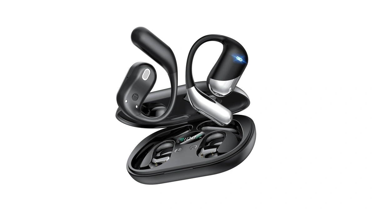 Ultra Open Ear Headphones,over Ear Bone Conduction Earbuds With Ergonomic