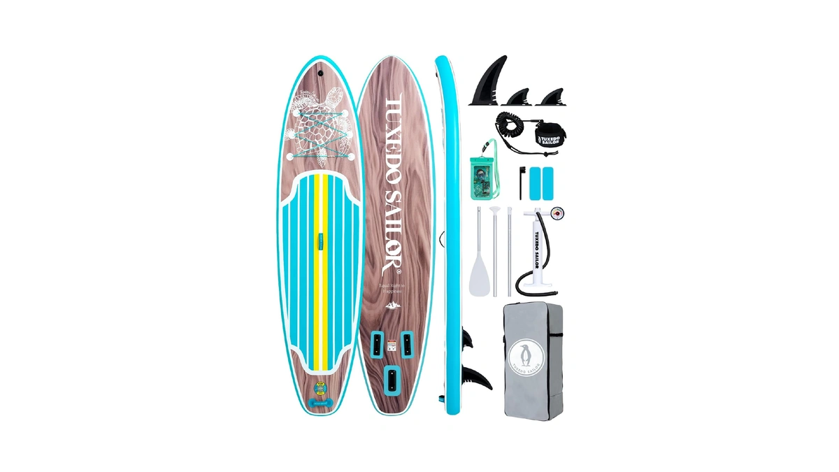 Tuxedo Sailor 11' Inflatable Stand Up Paddle Board With Sup