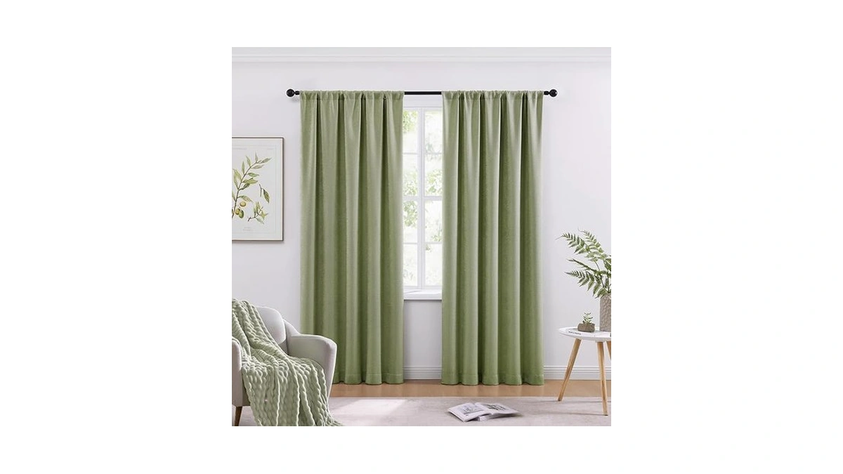 Wrensonge Blackout Curtains For Bedroom, Sage Green Blackout Curtains 84