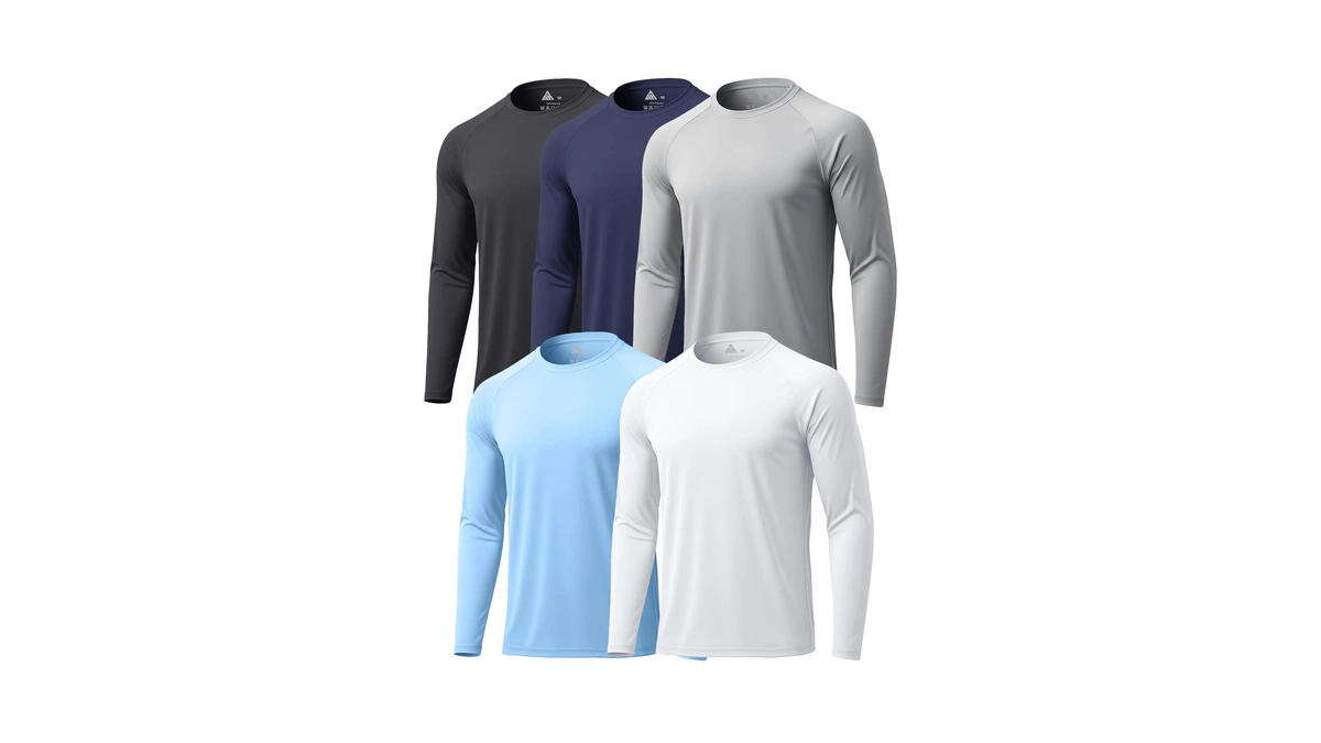 Wenttuo Sun Shirts For Men Uv Protection Mens Rash Guard