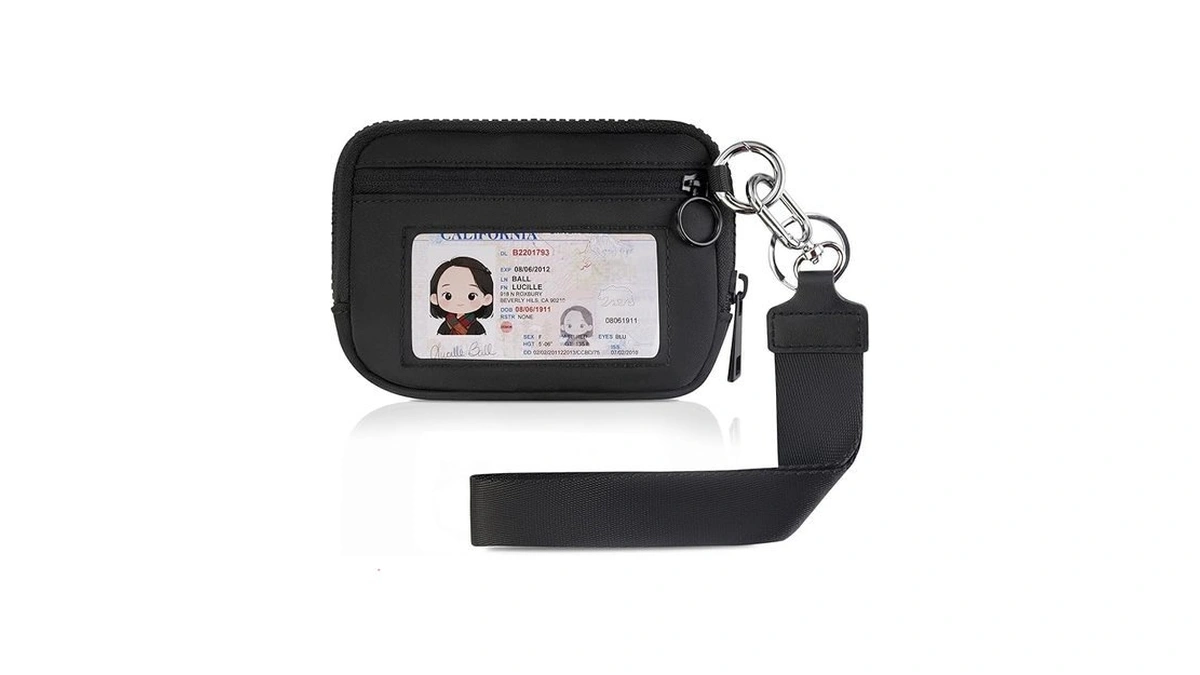 Vutuxa Keychain Wristlet Wallet For Women Iris Zip Card Case