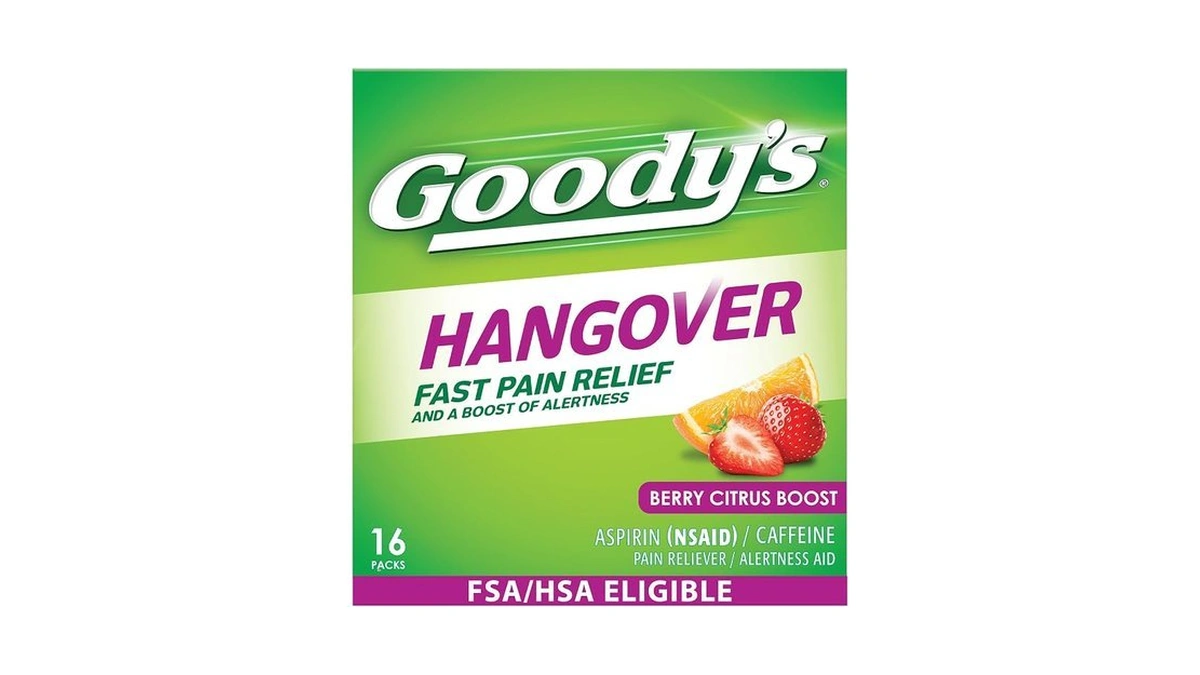 Goody's Hangover Relief Powder, Dual Action Fast Headache Pain Relief