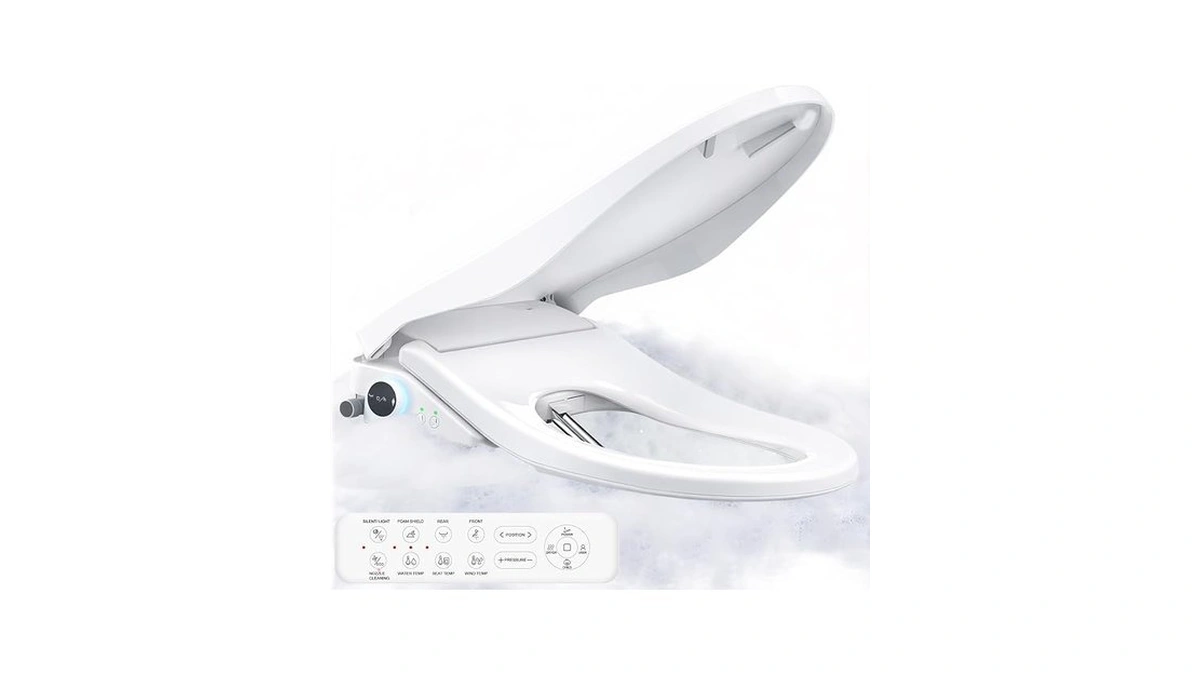 Ilid Bidet Toilet Seat, Foam Shield Bidet Seat, Heated Toilet