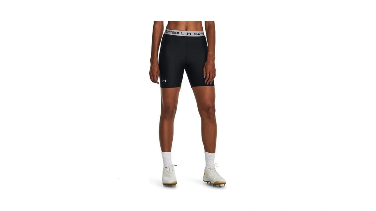 Under Armour Womens Softball Slider Shorts, (001) Black / /