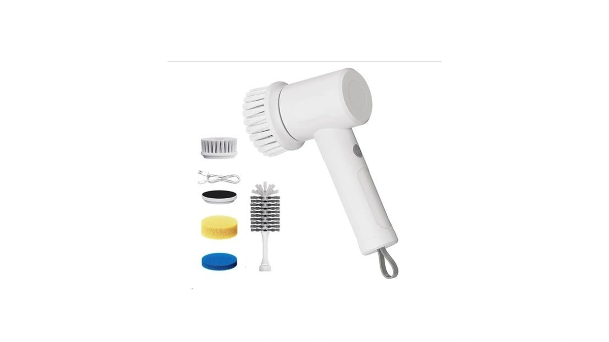 Mefelf Electric Spin Scrubber, Cordless Handheld Brush, 2 Speeds