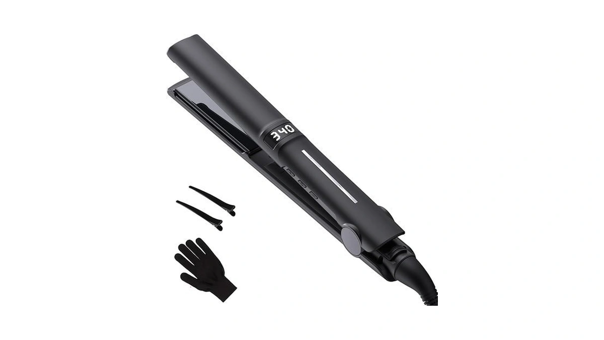 Professional 1 Inch Travel Ceramic Hair Straightener Flat Iron, Fast