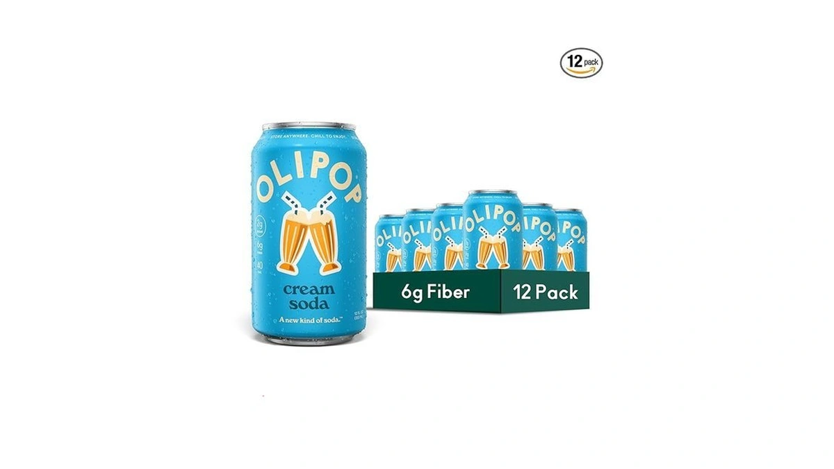 Olipop Prebiotic Soda Pop, Cream Soda, Pantry Pack Packed With