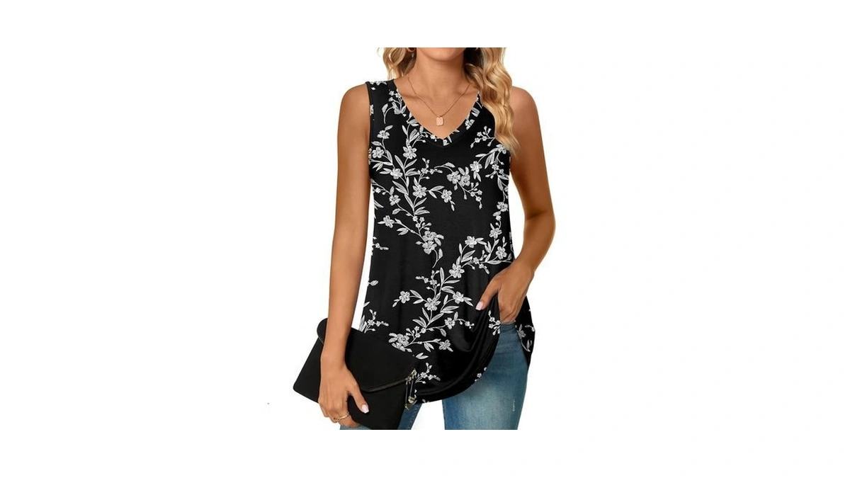 Popyoung Women's Long Tunic Tank To Wear With Leggings Summer