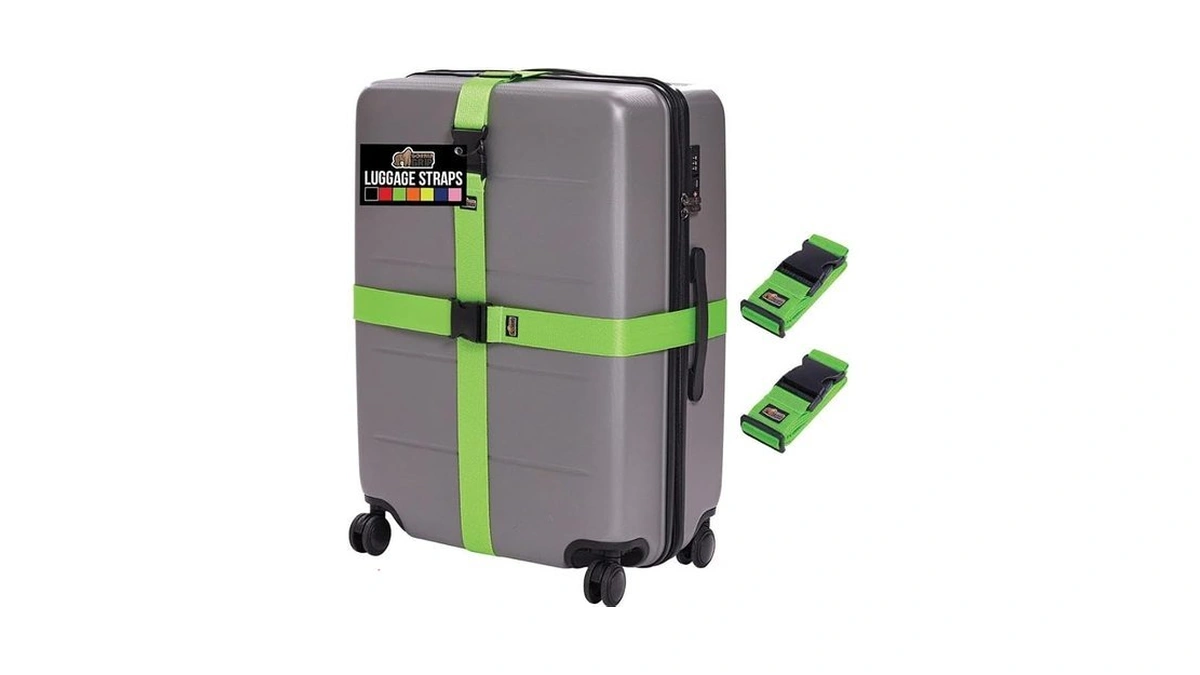 Gorilla Grip Heavy Duty Adjustable Luggage Straps For Suitcases, Easy
