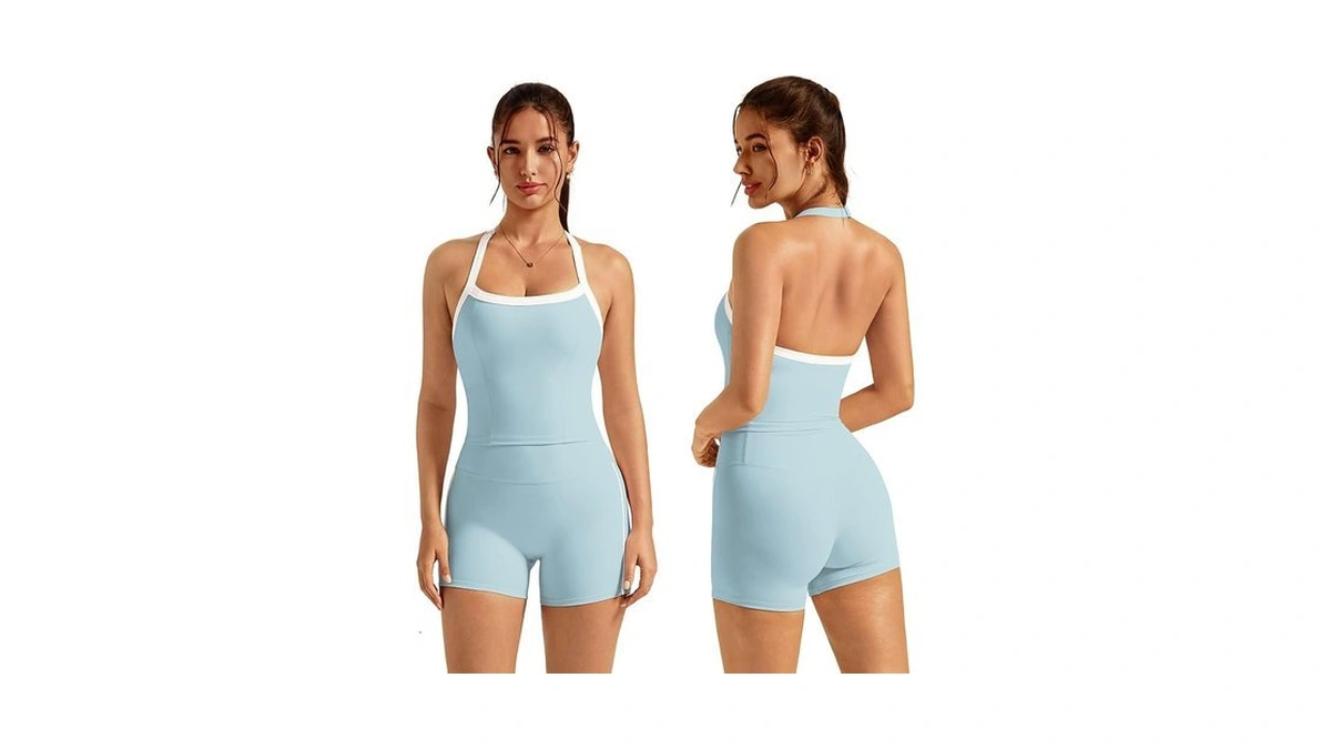 Omewee Womens Workout Sets 2 Piece Halter Sports Bra And