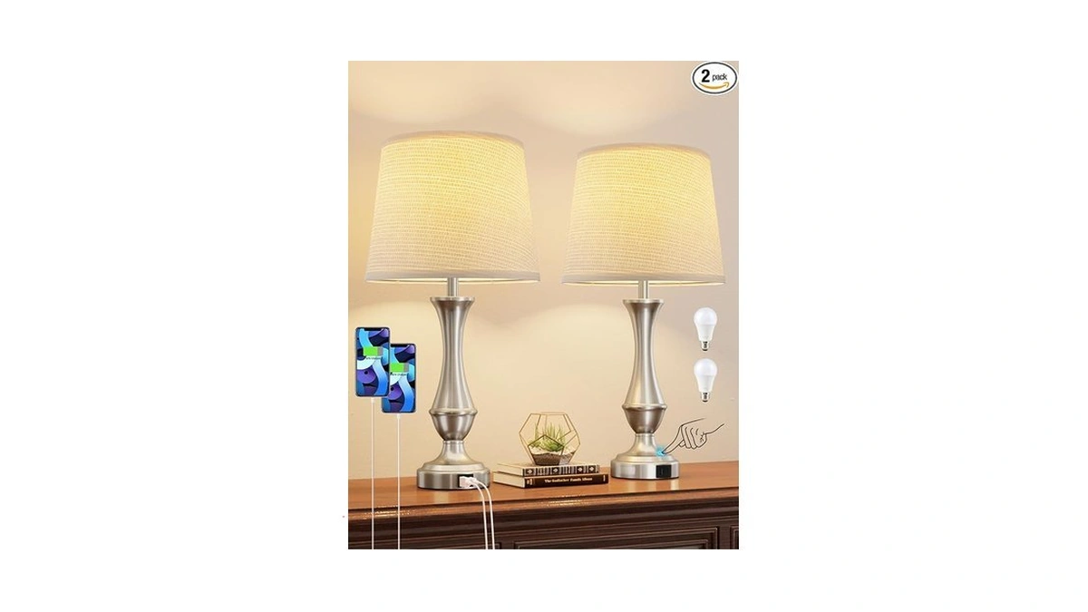 Seealle Upgraded Touch Lamps For Night Stands Set Of 2