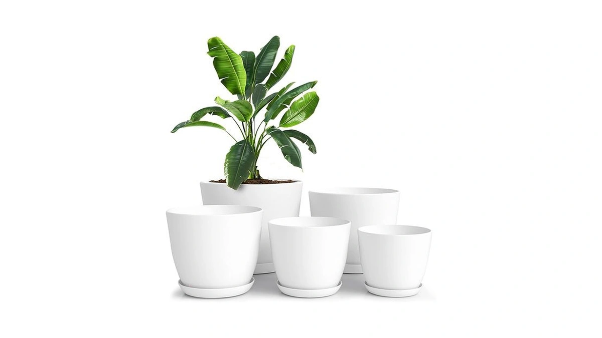 Utopia Home Plant Pots Indoor With Drainage Holes – Set