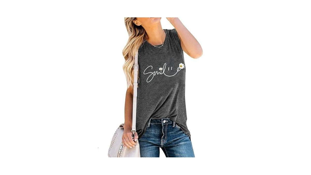 Yexipo Womens Tank Tops Summer Sleeveless T Shirts Casual Loose