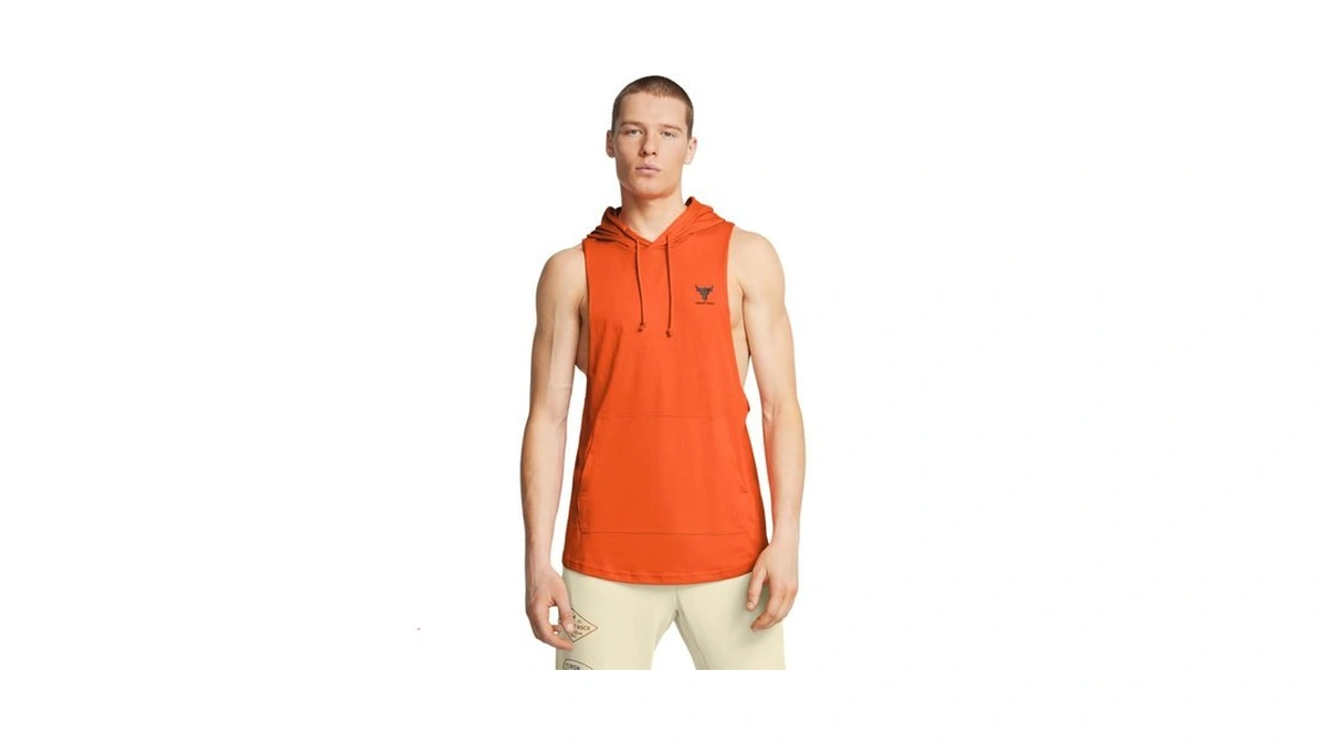 Under Armour Men's Project Rock Payoff Hoodie, (800) Team Orange