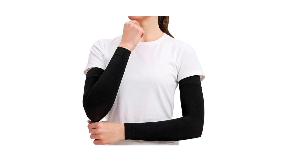 Compression Lymphedema Arm Sleeves For Women, 1 Pair 15β20 Mmhg