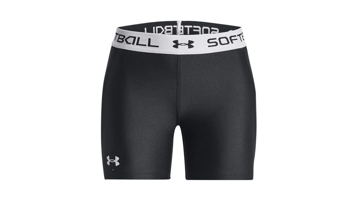 Under Armour Girls Softball Slider Shorts, (001) Black / /