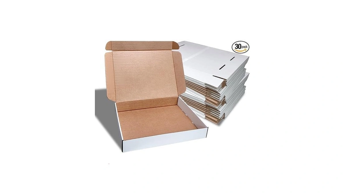 Corrugated Shipping Boxes 9x6x4inches, 30pack Kraft Cardboard Literature Mailers, Durable