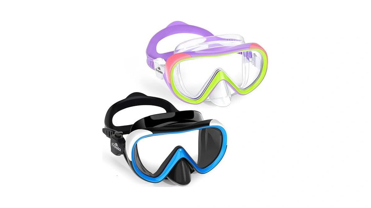 Freela Swim Goggles With Nose Cover For Kids 8-12 8-14