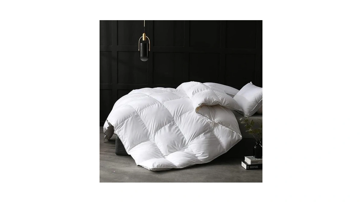 Apsmile Luxurious Feather Down Fibers Comforter Twin Size All Seasons