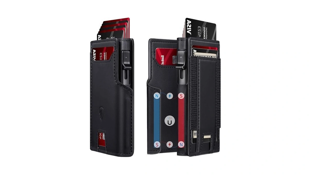 Runbox Wallet For Men 9-13 Cards Rfid Blocking Aluminum Pop