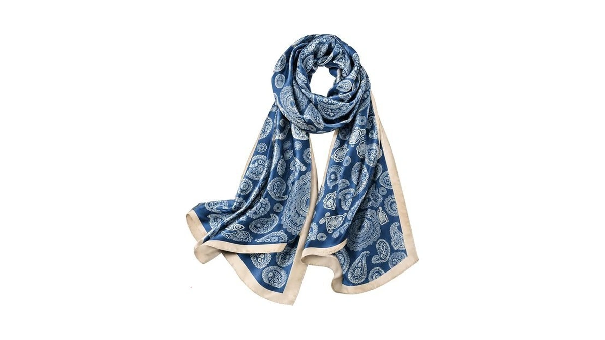 Yuifiare Large Silk Feeling Scarf Satin Neck Head Shawl Wrap
