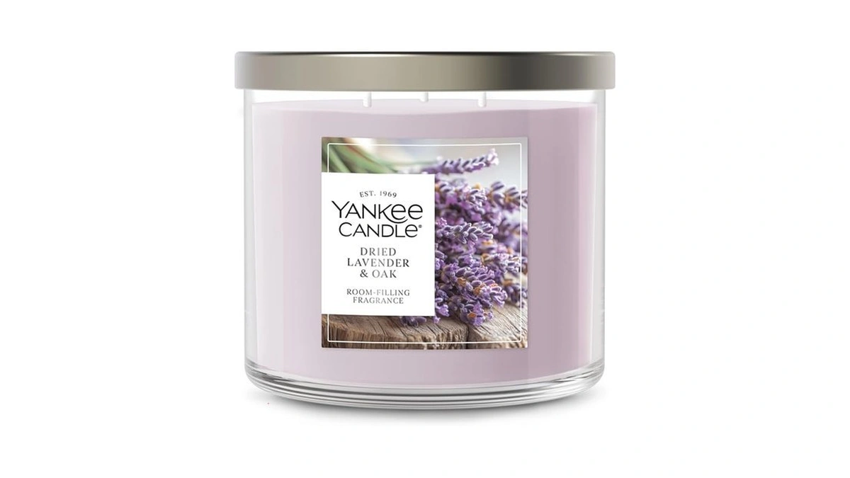 Yankee Candle Dried Lavender & Oak, Scented Candle, 14.5oz 3-wick