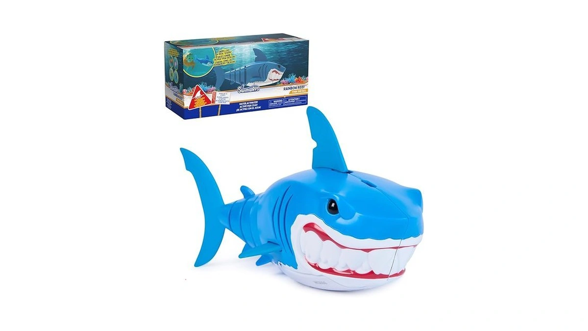 Swimways Rainbow Reef Shark Toy, Finn Diesel Kids Shark Pool