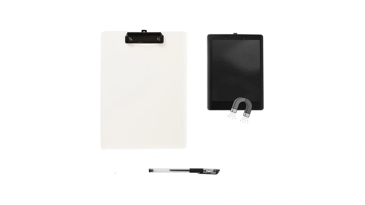 Magnet Clipboard With Pen, 9x12.5 Inch A4 Letter Size, Plastic