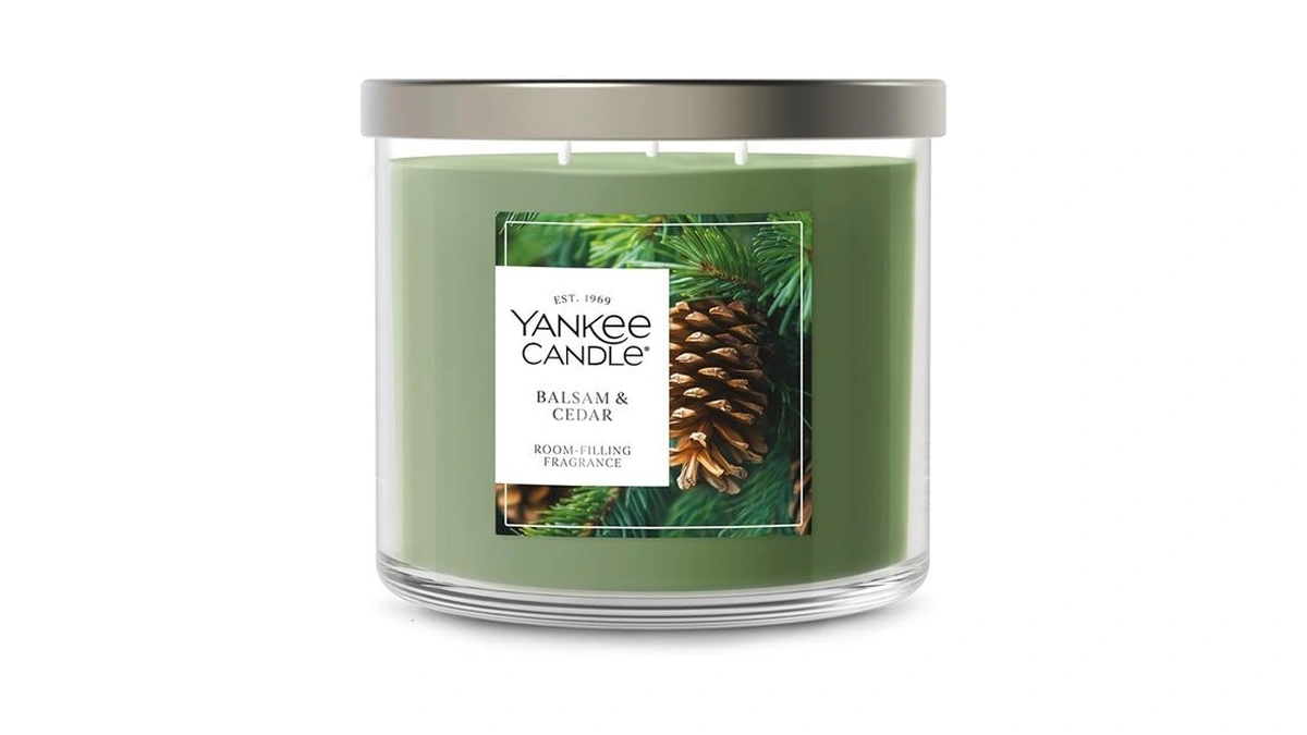 Yankee Candle Balsam And Cedar, Scented Candle, 14.5oz 3-wick Candle