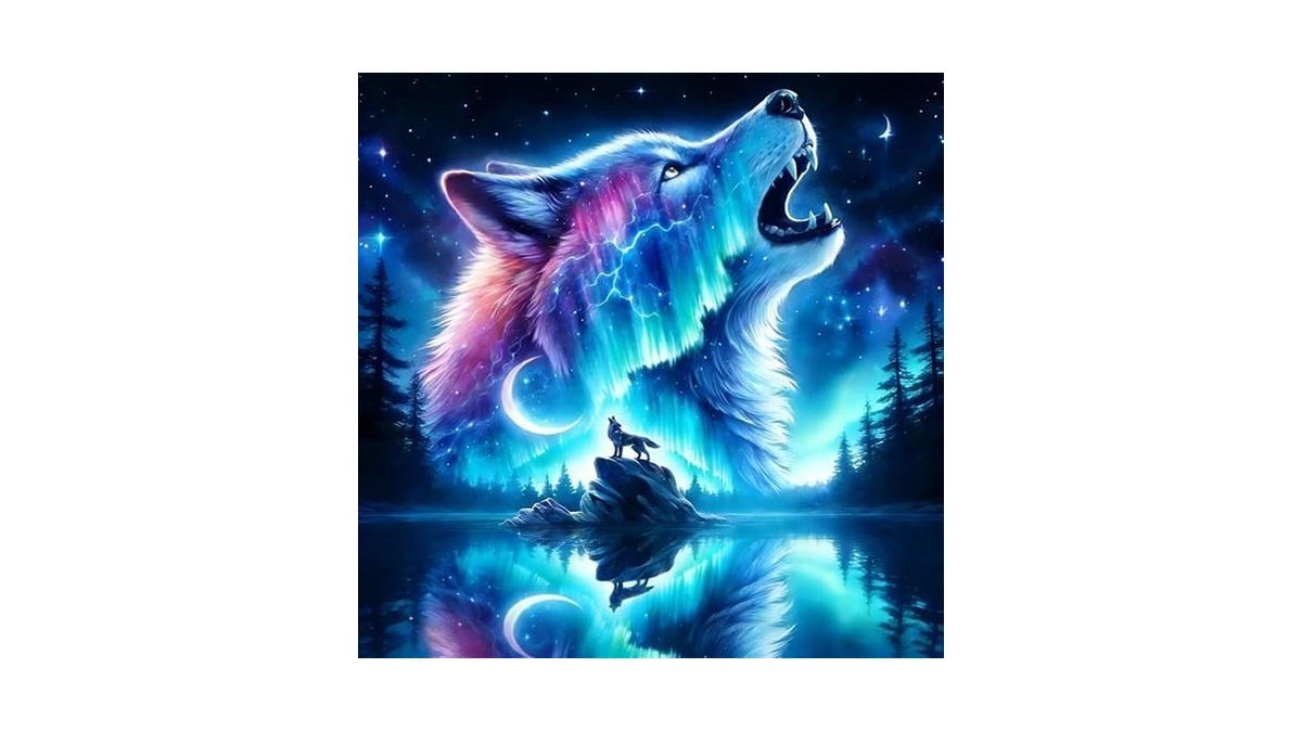 Arttoplus Wolf Diamond Art Kits For Adults- Aurora 5d Diamond