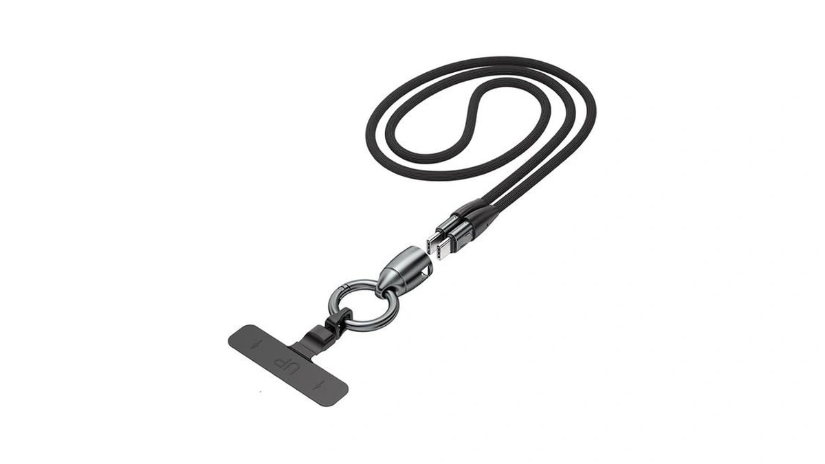 Bibobiyb Phone Lanyard Charging Cable With 360° Rotation Tether Tab，adjustable