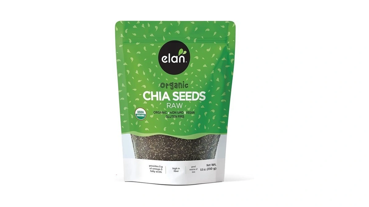 Elan Organic Chia Seeds, 8.8 Oz, Natural Raw Black Chia