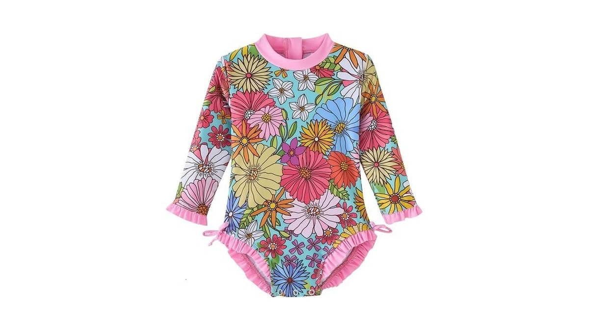 Umelok Newborn Girl Bathing Suit Rash Guard Infant Rashguard Baby