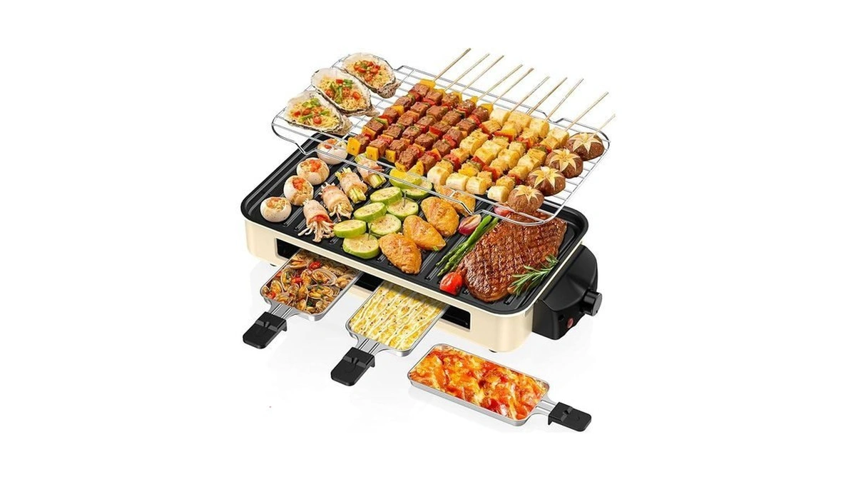Electric Indoor Grill 1500w -2 In 1 Smokeless Indoor Grill