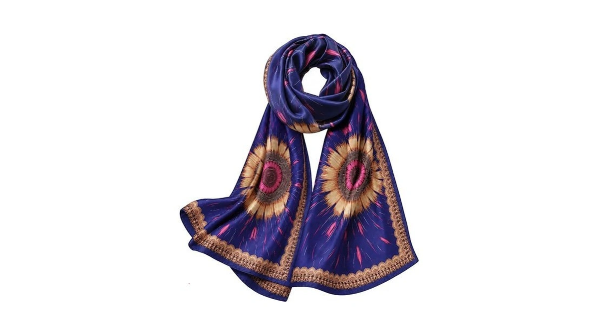 Yuifiare Silk Feeling Scarf For Women Large Lightweight Shawl Wrap
