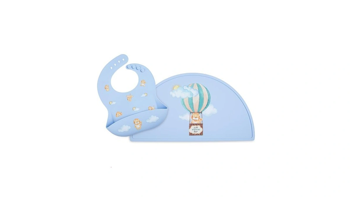 Mamabears Silicone Baby Bib And Mat Set Combination 2 Items!
