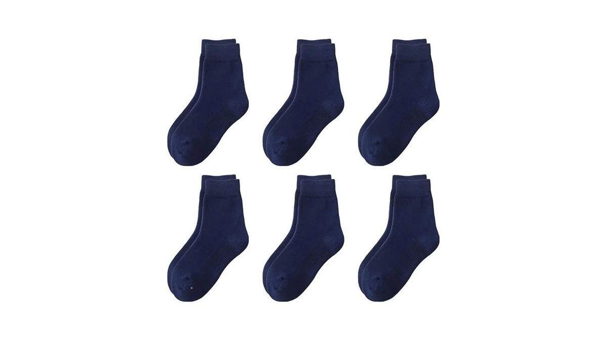 Hakugoo Boys & Girls Crew Socks - Seamless Cotton Athletic